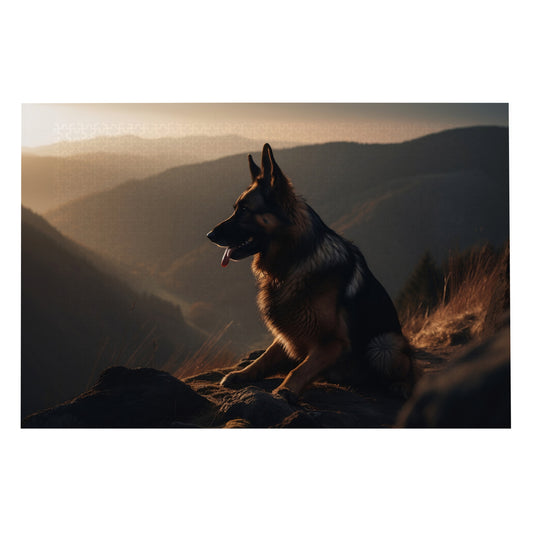 Majestic Mountain German Shepherd - 1000 Piece Jigsaw Puzzle