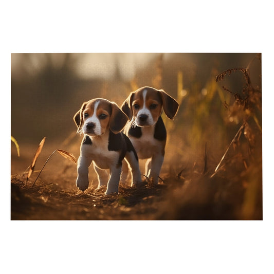 Playful Beagle Puppy Pursuit - 1000 Piece Jigsaw Puzzle