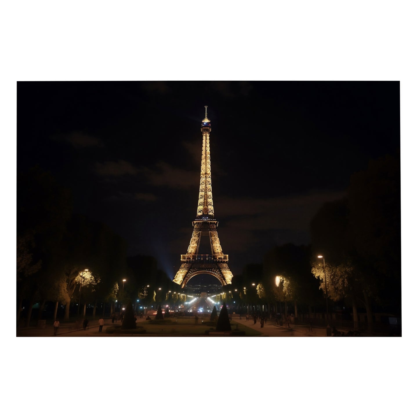 Midnight Eiffel Tower Illumination - 1000 Piece Jigsaw Puzzle