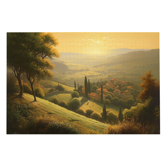 Romantic Reverie: French Countryside Idyll - 1000 Piece Jigsaw Puzzle