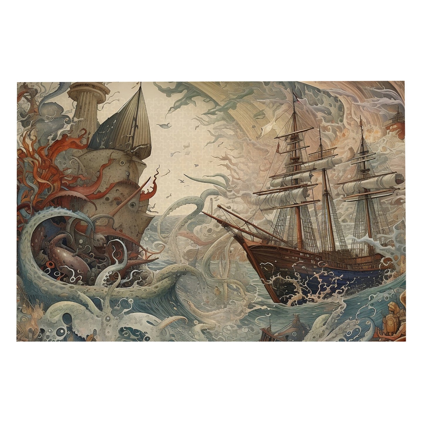 Nautical Nightmares: Monstrous Waves - 1000 Piece Jigsaw Puzzle