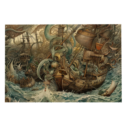 Tempest's Fury: Maritime Catastrophe - 1000 Piece Jigsaw Puzzle