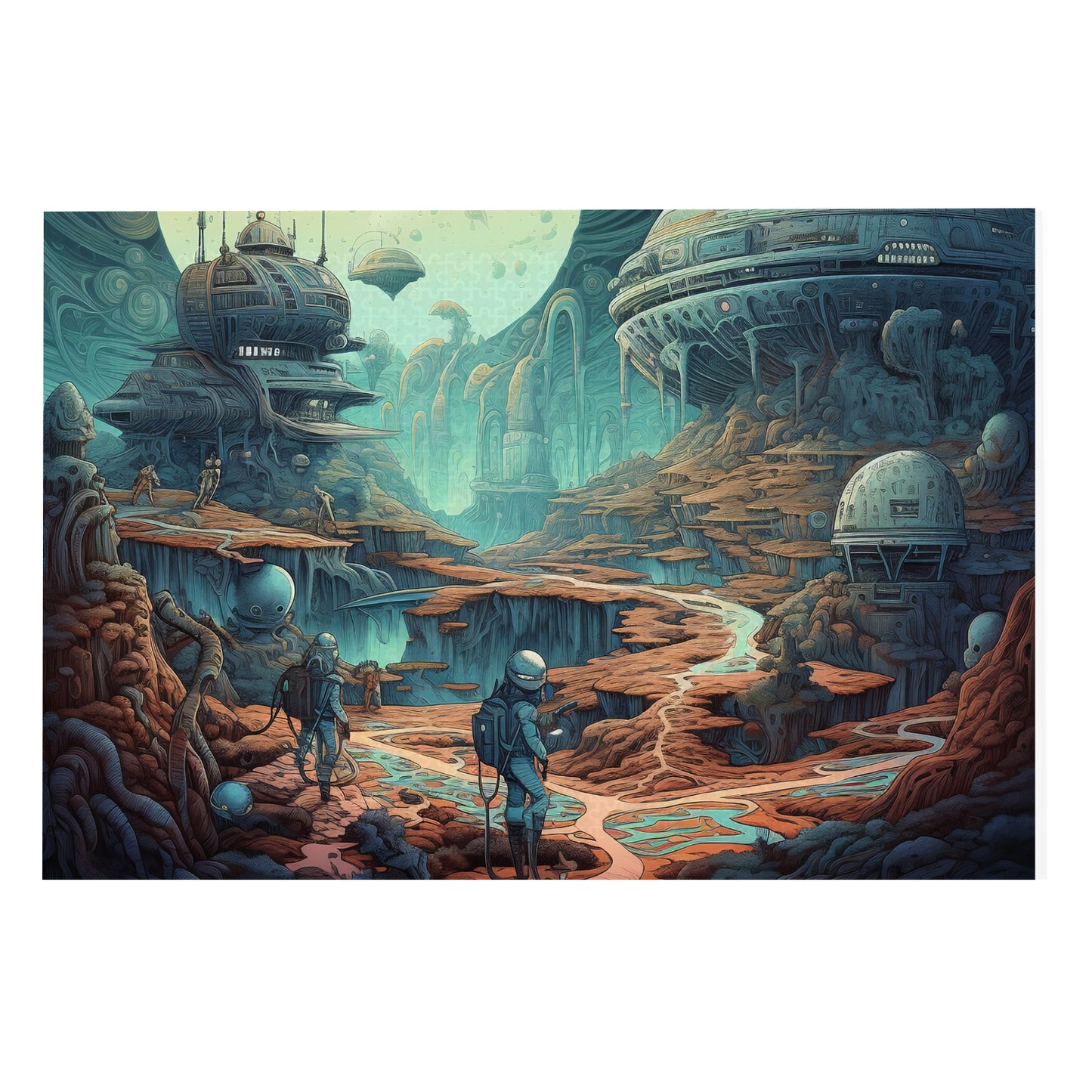 Cosmic Voyage: Alien World Encounter - 1000 Piece Jigsaw Puzzle