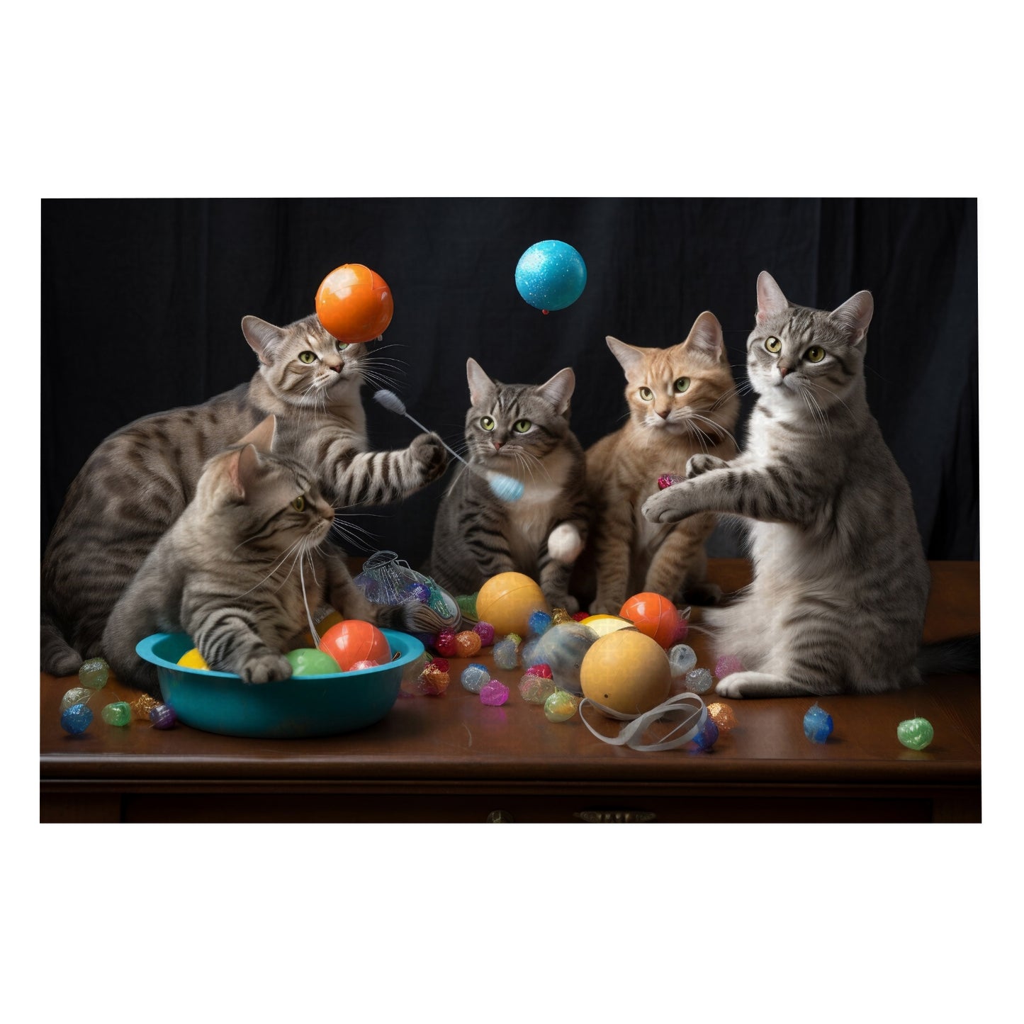 Whiskers at Play: Cats in Action - 1000 Piece Jigsaw Puzzle