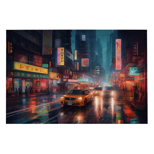 Rainy Night in Chinatown - 1000 Piece Jigsaw Puzzle